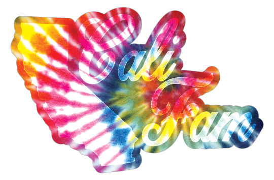 Califam tie dye waterproof decal