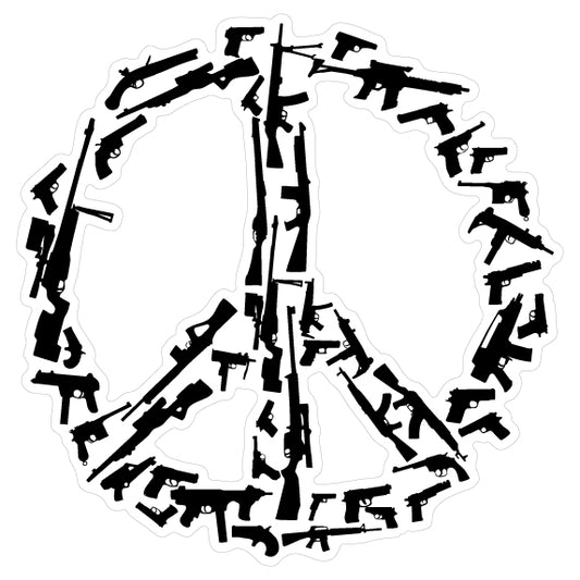 Peace guns waterproof decal