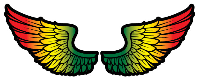 Rasta Wings waterproof decal