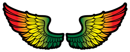 Rasta Wings waterproof decal