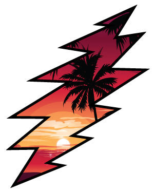 Bolt Sticker, Sunset palm tree