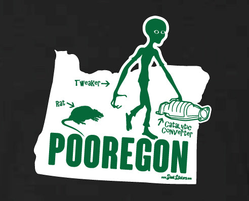 Pooregon Sticker, Die cut